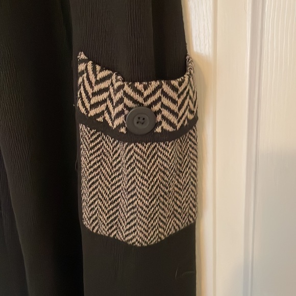 Roni Bis Sweater Knit Black Wide Leg Pants - Picture 4 of 9